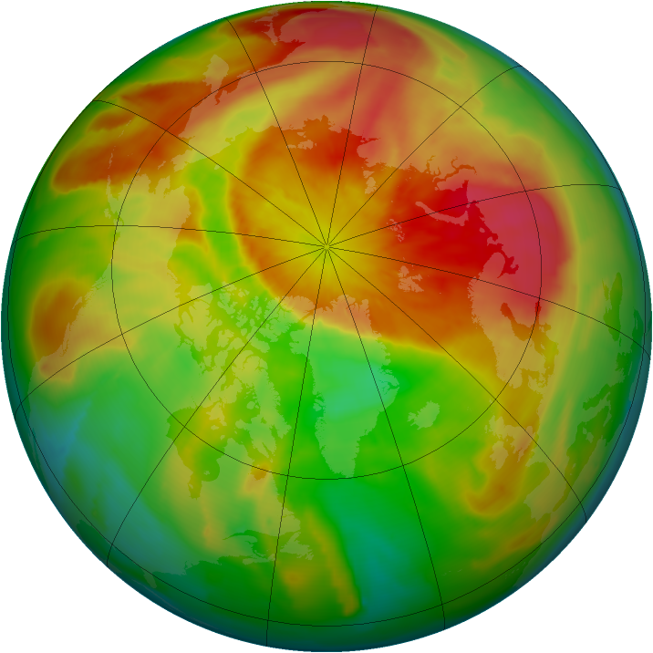 Arctic ozone map for 04 April 2012